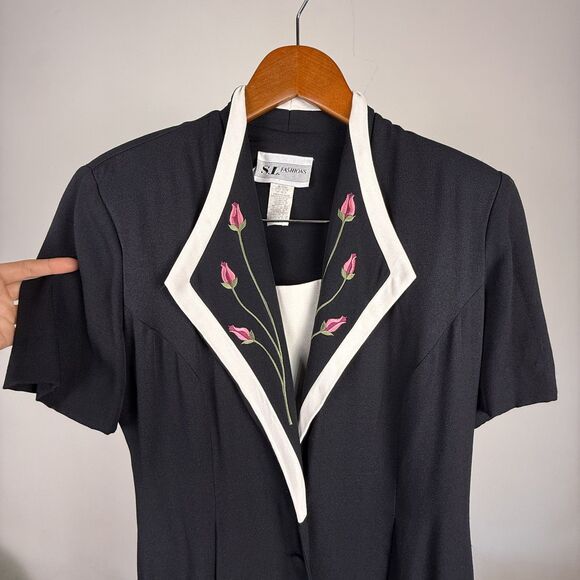 Vintage Romantic Floral Embroidery Vintage Ankle Length Dress - Picture 9 of 9